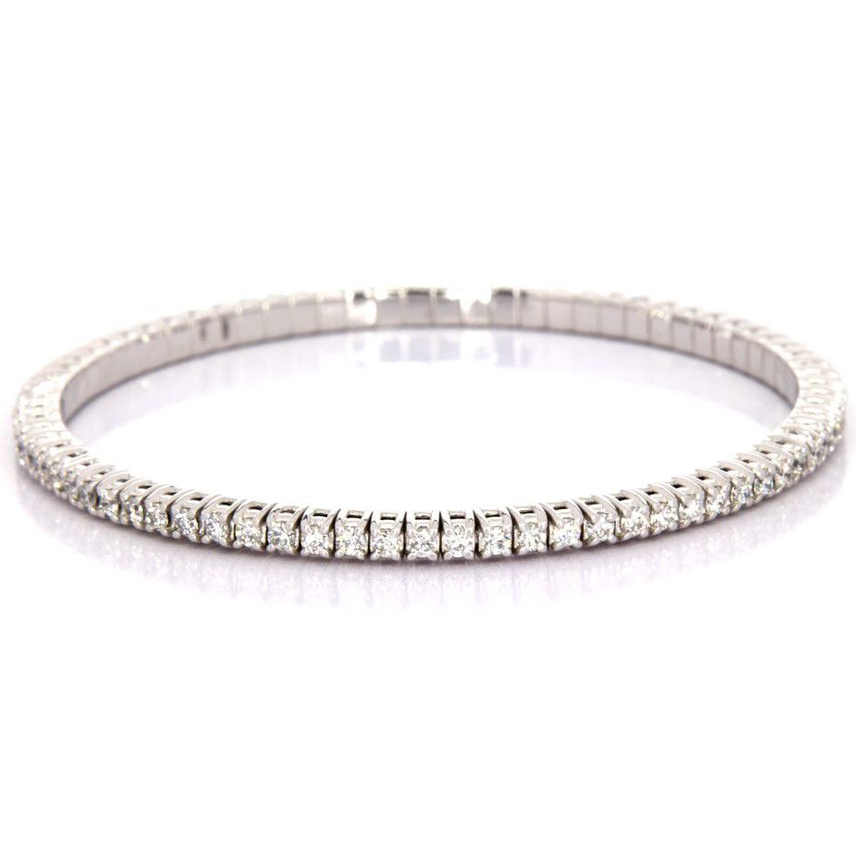 Bracciale oro bianco 2025 con brillantini